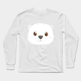 White Bear Head Long Sleeve T-Shirt